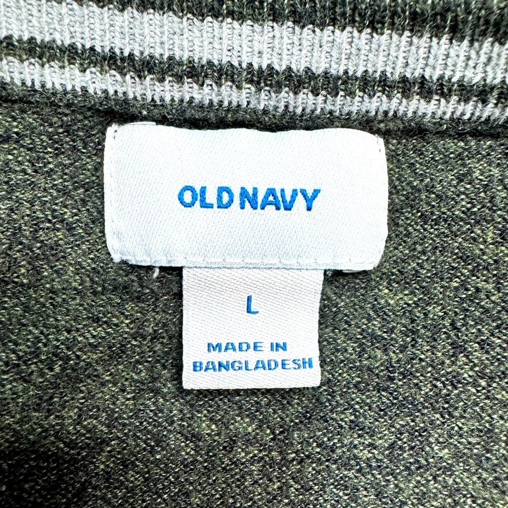 Old Navy Men’s Greenish/Gray Long Sleeve Pullover Lightweight Sweater Size Large